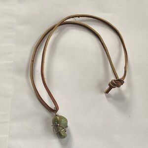 Green Stone Pendant Necklace